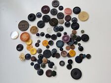 Lot Vintage Antique Mixed Buttons Varied Size Style Round Bakelite Rose Beads picture