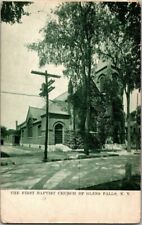 1910. FIRST BAPTIST CHURCH OF GLENS FALLS, NY. POSTCARD. picture