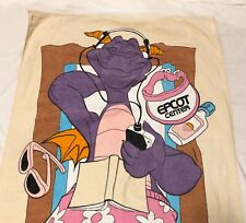 Vtg 1980s Epcot Center Figment Beach Towel Disney Purple Dragon picture