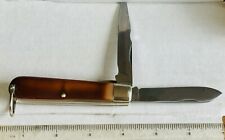 OUTSTANDING 1970s CAMILLUS # 27  ELECTRICIAN’S UTILITY KNIFE CREAM BROWN DELRIN picture