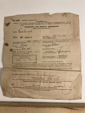1918 British Protection Identity Certificate HMS Roxburgh Royal Navy England Vtg picture