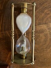 First National Bank of Maryland, brass hourglass timer, vintage, minor blemishes picture