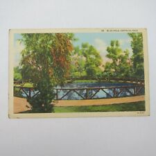 Vintage 1941 Linen Postcard Castalia Blue Hole Spring Landmark Sandusky Ohio picture