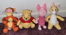 Vintage GUND Pooh and Friends Mini Plush Set Beanie Felt Piglet Tigger Rabbit picture