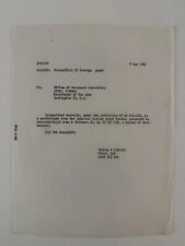 1963 US Army Correspondence Letter Unclassified Re: Transmittal of Foreign Award picture
