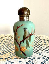 Vintage Handpainted Dusty Green 3 1/2 Inch Perfume / Snuff Bottle picture