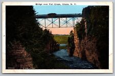 Bridge over Fall Creek. Ithaca, NY Postcard picture