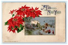 New Year John Winsch 1913 Embossed Guthrie Center Iowa Vintage Antique Postcard picture