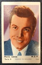 Mario Lanza 1958 Dutch Gum TV Movie Star Sweden Trading Card RARE picture