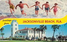 Jacksonville Beach Postcard Florida 1964 Bikini Girls Bathing Beauties Retro  picture