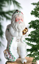 Vintage Lenox Holiday Santa Cookie Jar NO LID Great Planter Or Utensil Holder picture
