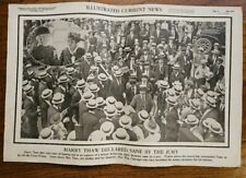 Original 1915 Illustrated Current News Harry Thaw Declared Sane Poster picture