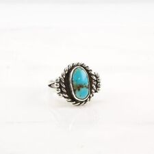 Vintage Native American Silver Ring Turquoise Sterling Size 6 picture
