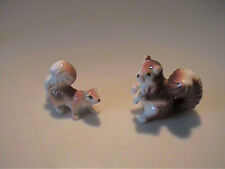 TWO VINTAGE 1960'S MINIATURE BONE CHINA SQUIRRELS  picture