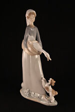 Vtg Lladro Porcelain Girl with Goose and Dog Retired Collectible Figurine 4866 picture