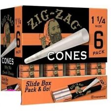 ZIG ZAG 1 1/4 ULTRA THIN SLIDE PACK & GO 6PK CONES picture