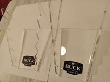 (2) Buck Knives 5 Tier clear acrylic knife stands picture