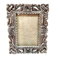 Vintage 1980s - 1990s Ornate Silver Aluminum 3.25x5 Photo Picture Frame Taiwan picture