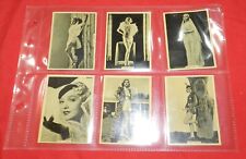 Full Set of 45 Vintage Grace and Beauty Actress Pin-up Tobacco Cigarette cards picture