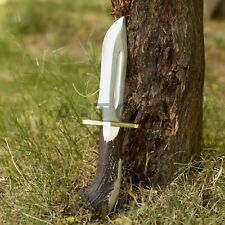 Stag Crown Knife Handmade D2 Tool Steel Stag Antler Hunting Knife Camping Knife picture