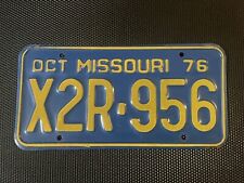 MISSOURI LICENSE PLATE 1976 OCTOBER X2R 956 picture