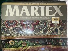 Martex Avignon Twin Flat Sheet Red Floral French Provincial USA Percale Vintage picture