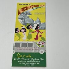 1963 Washington DC Sightseeing Bus Limousine Tour Guide Visitor Travel Souvenir picture