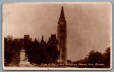Postcard RPPC c1929 Ottawa Ontario View Of Parliament Buildings picture
