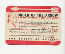 SUSQUEHANNOCK  OA  LODGE 11 /  1966 BROTHERHOOD  CARD - Boy Scout BSA GnW/1-10 picture