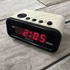 Vintage SPARTUS LARGE DISPLAY LED ALARM CLOCK MODEL 1201 WHITE And Black picture