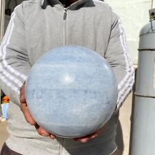 19.6lb Huge Blue Celestite Gemstone Crystal Sphere Quartz Ball Specimen Healing picture