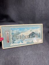 VINTAGE 1962 ADVERTISING THERMOMETER Glass  Calendar 4”x7” Perryville MO Church picture