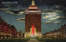 Postcard NJ Atlantic City Hotel Claridge by Night 1949 Linen Vintage PC H9902 picture