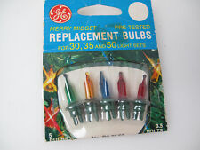 Vintage 3.5 V GE Merry Midget Christmas Light  Multi Replacement Bulbs RC-35/50 picture