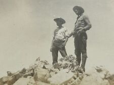 2H Photograph 1932 Handsome Men Holding Rifle Gun Top Of Saddle Peak California  picture