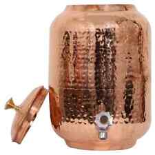 100% Pure Copper Water pot (Matka) Hammered Container Pot 5 Litre picture