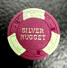 LAS VEGAS SILVER NUGGET Vintage OBSOLETE 50 Cent CASINO CHIP 60s Gambling 1960s picture
