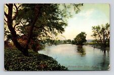 Antique Old Postcard Mohawk River Utica New York NY 1909 Cancel Post picture