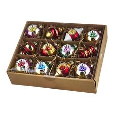 RAZ Imports Bright Vintage-Style Glass, Christmas Tree Ornaments 12 Piece Set... picture