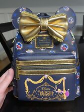 NEW Disney Cruise Line DCL Wish Loungefly Backpack Bow Blue Gold Rapunzel Pascal picture