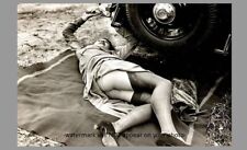 Sexy Stockings PHOTO Changing Tire Flapper Gorgeous Legs 1920s Car 18+ Model . picture