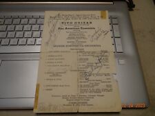 1944 Tito Guizar & Pan American Ensemble 7x Signed Autographed Program picture