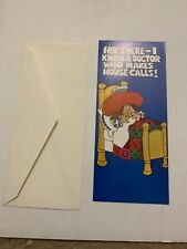 Vintage 1960's Humorous Retro Get Well Greeting Card & Envelope Unused picture