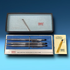 Vintage Cross Century Classic Ballpoint Pen & Pencil Set Chrome #3501 NIB Bonus picture