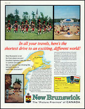 1959 New Brunswick Canada Holiday Kit Vacation Travel retro photo print ad L98 picture