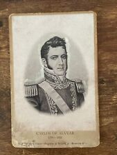 Vintage Cabinet Card. Carlos Maria de Alvear  1789-1853 By Stein in Buenos Aires picture