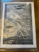 Full page ad for Mercedes-Benz Plane automobile Antique German picture