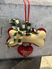 Worlds Best Dog Holiday Ornament Bone picture
