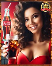 Coca-Cola - Coke - Vívela - Spanish Lady - 1990s - Metal Sign 11 x 14 picture