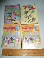 4 VTG Mickey Mouse Tom & Jerry Disneyland Donald Duck 1975 Walt Disney Book Set picture